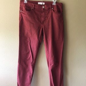 Rustic red jeans from H&M, size 12